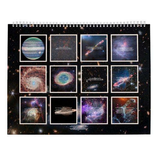 Calendrier Photo du télescope James Webb (Dos)