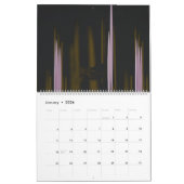 Calendrier photo en noir et blanc d'un bâtiment (Jan 2026)