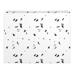 Calendrier photo en noir et blanc d'un troupeau d'oiseaux