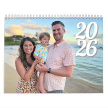 Calendrier photo familial personnalisé 2026