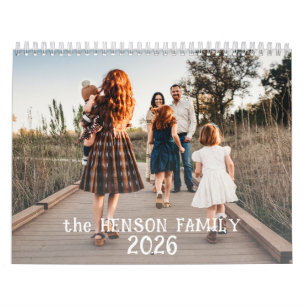 Calendrier photo famille 2026 avec 12 Photos mensu