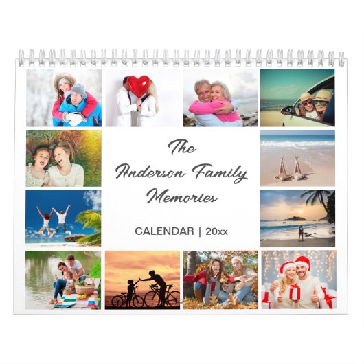 Calendrier photo famille, calendrier blanc modifia (Protection)