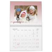 Calendrier photo famille, Fleur Rosegold modifiabl (Jan 2027)