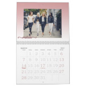 Calendrier photo famille, Fleur Rosegold modifiabl (Mar 2027)
