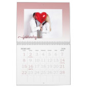 Calendrier photo famille, Fleur Rosegold modifiabl (Feb 2026)