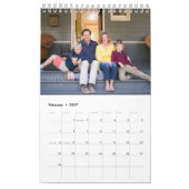 Calendrier Photo Famille Moderne Élégant Script Custom Year C (Feb 2027)