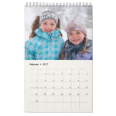 Calendrier Photo famille moderne simple et chic (Feb 2027)