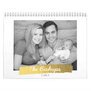 Calendrier photo Faux Gold Foil
