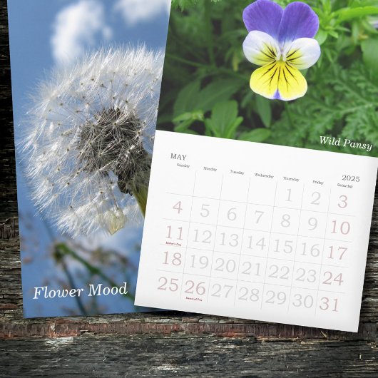 Calendrier Photo florale