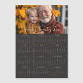 Calendrier photo magnétique 2026 Carte noire plein (Devant)