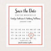 Calendrier Photo Moderne Enregistrer La Carte Date (Intérieur déplié)