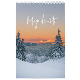 Calendrier photo paysage de couchers de soleil mag