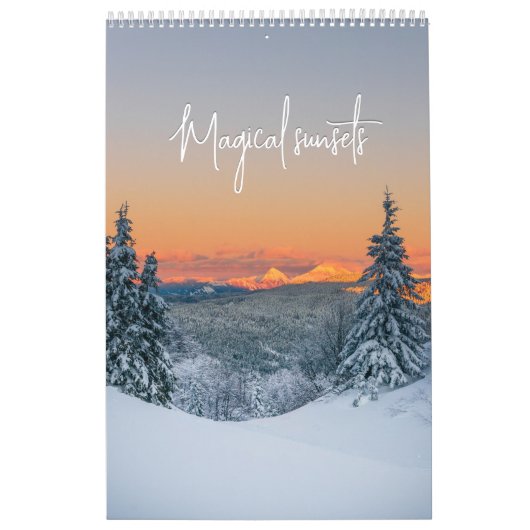 Calendrier photo paysage de couchers de soleil mag (Protection)