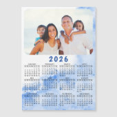 Calendrier photo personnalisé 2026 Magnet Bleu Océ (Devant)