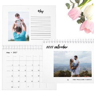 Calendrier photo personnalisé 2027 Script avec pag