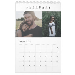 Calendrier photo personnalisé simple