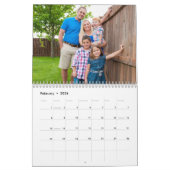 Calendrier photo personnalisé | Texte de l'année d (Feb 2026)