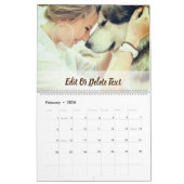 Calendrier Photo personnalisée et texte (Feb 2026)