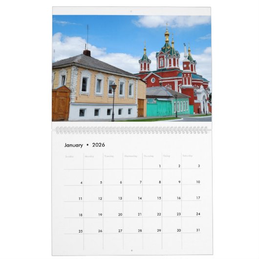 Calendrier photo Russie 12 mois (Jan 2026)