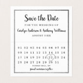 Calendrier photo Silver Foil Enregistrer la carte (Intérieur déplié)