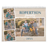 Calendrier Photo simple de famille rustique 2025 (Protection)