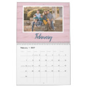 Calendrier Photo simple de famille rustique 2025 (Feb 2027)