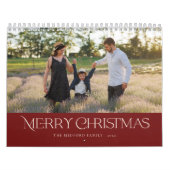 Calendrier Photo simple et élégante Fleur de Noël Retour (Protection)