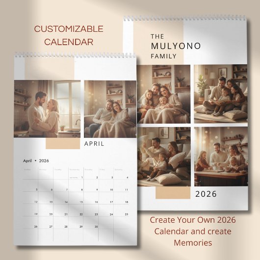 Calendrier photo simple moderne
