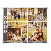 Calendrier Photo simple moderne par mois et collage sur couve (Protection)