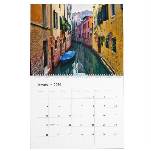 Calendrier photo Venise (Jan 2026)