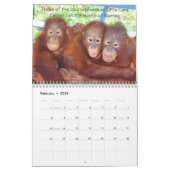 Calendrier Photographie d'animaux d'Orangoutan (Feb 2026)