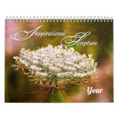 Calendrier Photographie de la nature avec des textes inspirés (Protection)