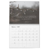 Calendrier Photographie de la nature avec des textes inspirés (Feb 2027)