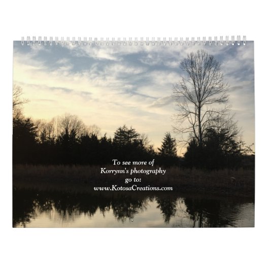 Calendrier Photographie de la nature par 2020 Korrynn (Dos)