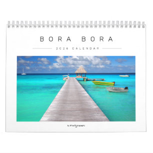 Calendrier photographie de paysage de Bora Bora 2026