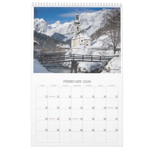 Calendrier Photographie des églises 2026 (Feb 2026)