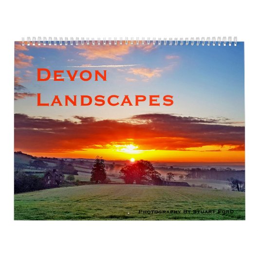 Calendrier Photographie d'original de paysages de Devon (Protection)
