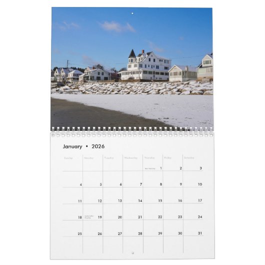 Calendrier photographique de Higgins Beach Maine 2 (Jan 2026)