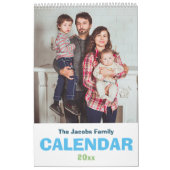 Calendrier Photos de famille Bright and fun Notes et faire la (Protection)