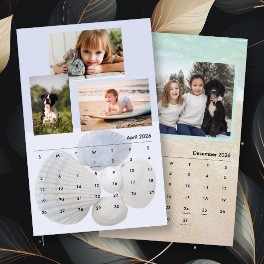 Calendrier Photos de famille Coquillages et scènes de plage