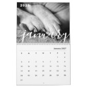 Calendrier Photos de famille de script simple et moderne (Jan 2027)