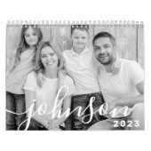 Calendrier Photos de famille de script simple et moderne (Protection)