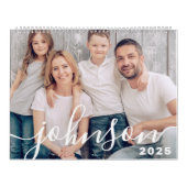 Calendrier Photos de famille de script simple et moderne (Protection)