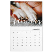Calendrier Photos de famille de script simple et moderne (Jan 2027)