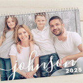 Calendrier Photos de famille de script simple et moderne