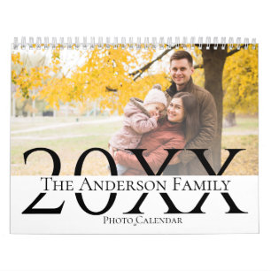 Calendrier Photos de famille personnalisées Année 20XX Calend