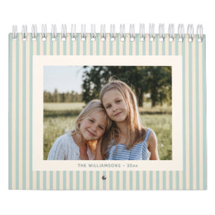 Calendrier Photos de famille personnalisés 2027 Rayure côtièr