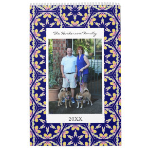 Calendrier Photos de la famille personnalisée Motif en mosa