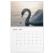 Calendrier Photos de la nature des cygnes 2026 (Feb 2026)