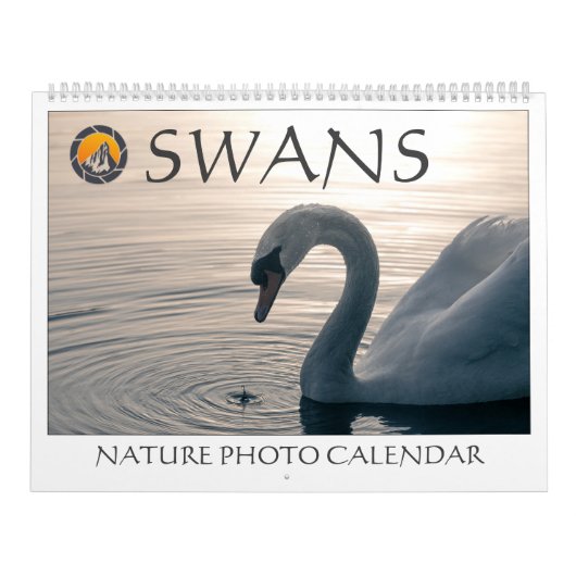 Calendrier Photos de la nature des cygnes 2026 (Protection)